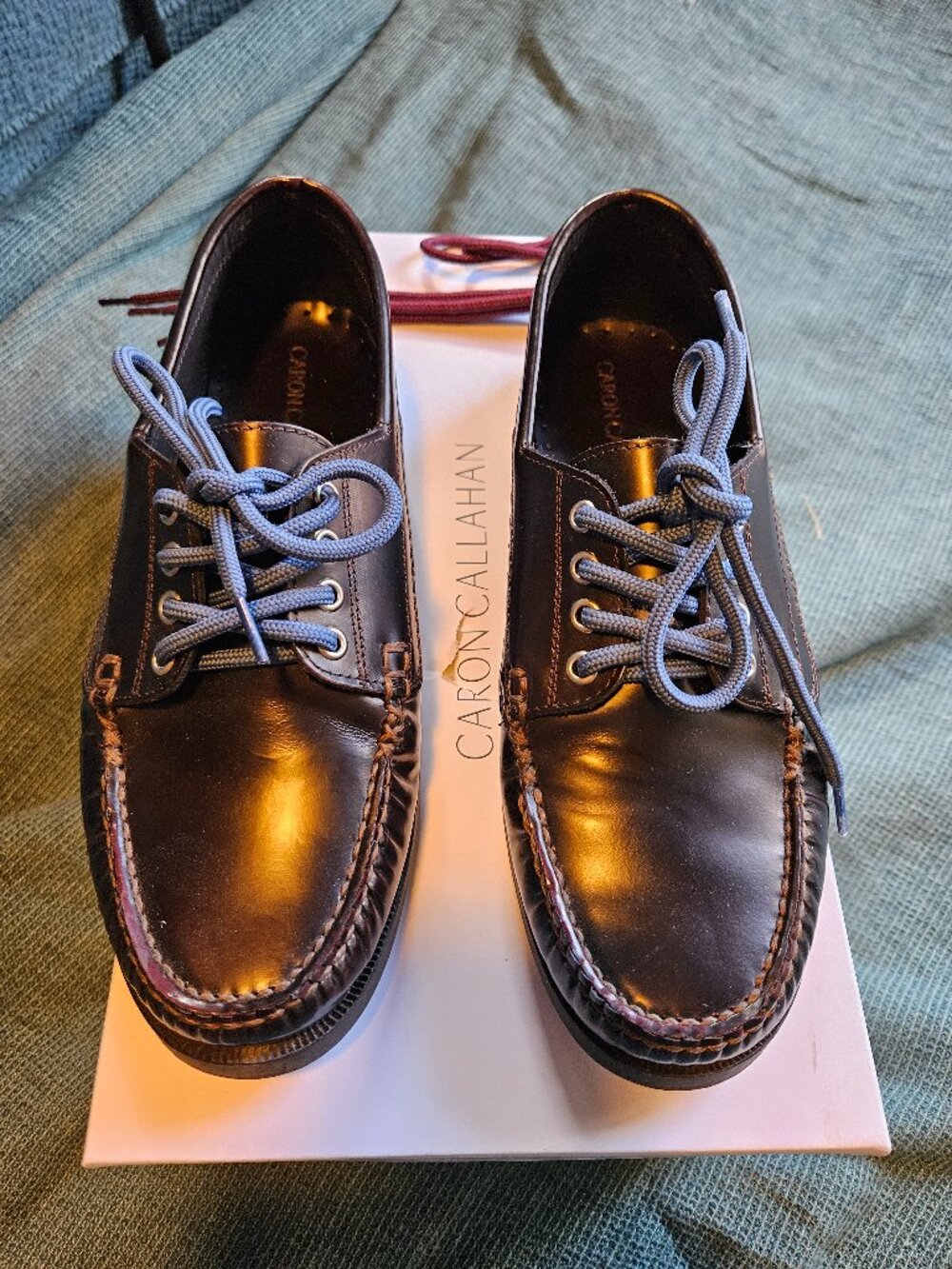 Caron Callahan Boat Shoes - Oxblood - Size 39